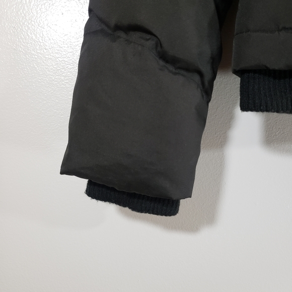 Black down insulated hooded zip winter puffer jacket - Picture 4 of 13